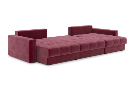 Диван п-образный тик-так Монарх М1О2 бордовый