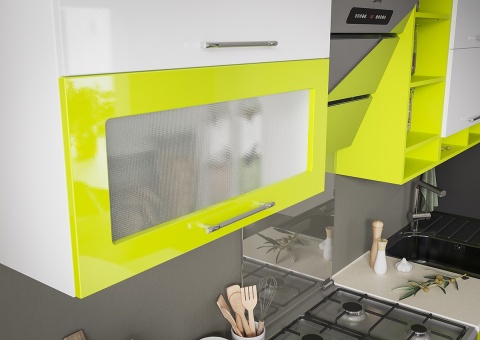 Кухонный Гарнитур Софья 2000 мм Дуб Сонома/Белый + Лайм