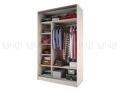 Шкаф-Купе Тринити-2 (Ш-1350 мм x В-2244 мм x Г-600 мм)/Разные Цвета
