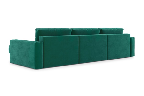 Диван п-образный тик-так Монарх М1О2 изумрудный