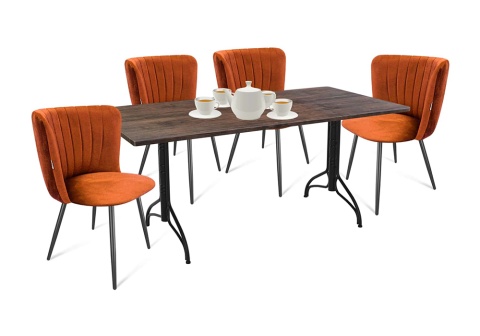 Обеденная группа SHT-DS184 палисандр / песчная буря / черный муар