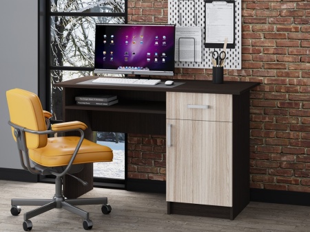 Письменный Стол Боско 01 с Дверью (1,1х0,75х0,6)/Разные Цветы